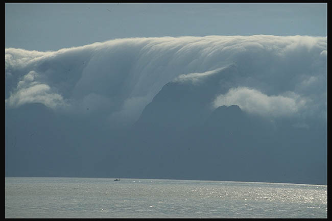 Föhnmauer auf den Lofoten