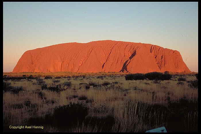 Ayers rock at sunset, Uluru