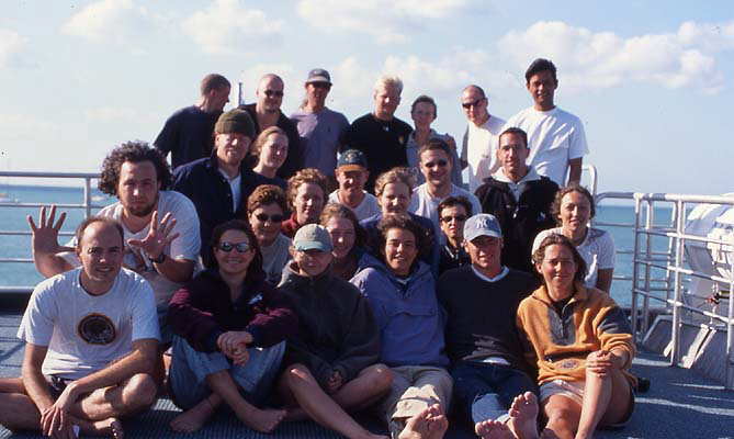 Teilnehmer an der Fahrt zum äußeren Barriere-Riff