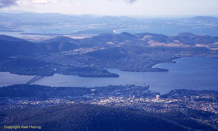 Hobart from Mt Wellington